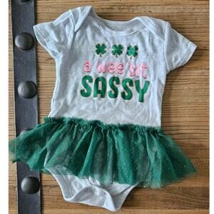 Celebrate St Patrick's Day Tutu Onsie sz 12M